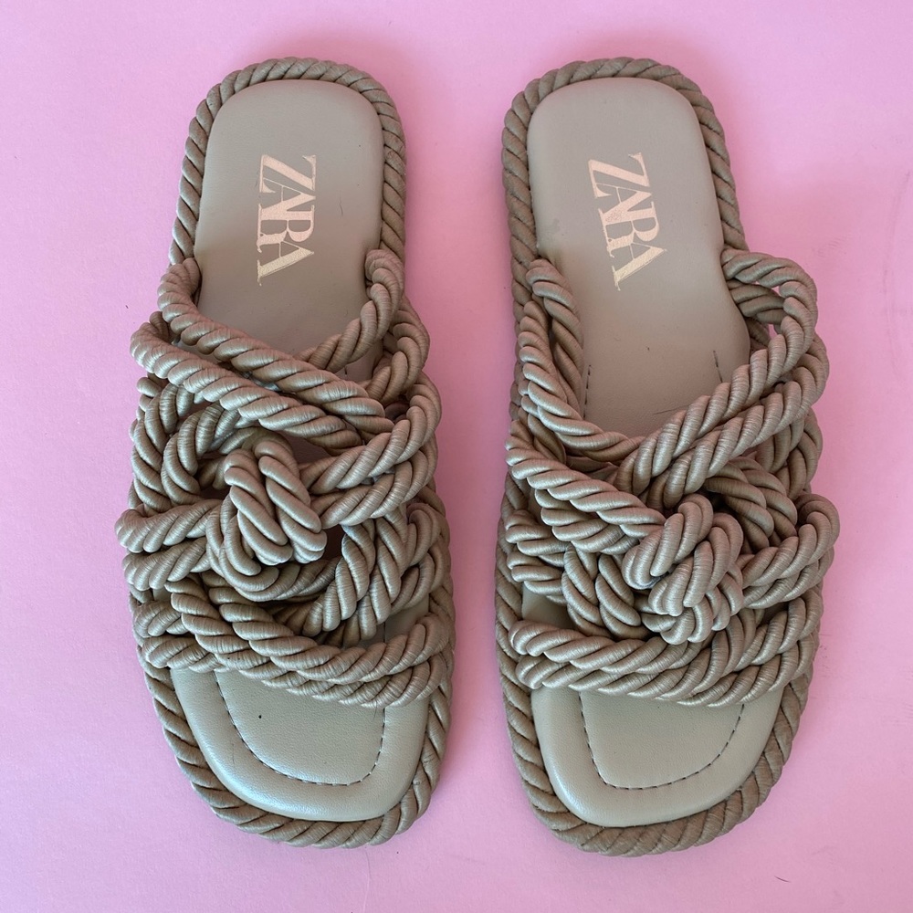 ZARA rope sandals size 37